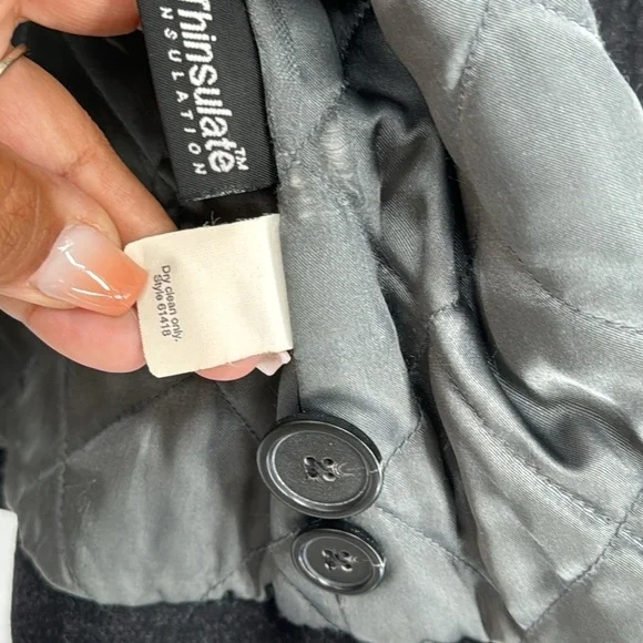 J. Crew Women’s Gray Wool Blend Double Breasted Pea Coat Jacket Size PXS Classic - Picture 10 of 13